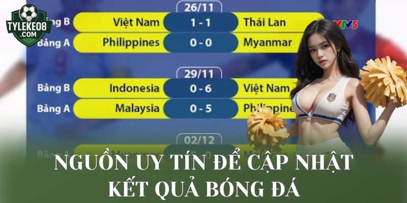 Nguồn uy tín để cập nhật kết quả bóng đá